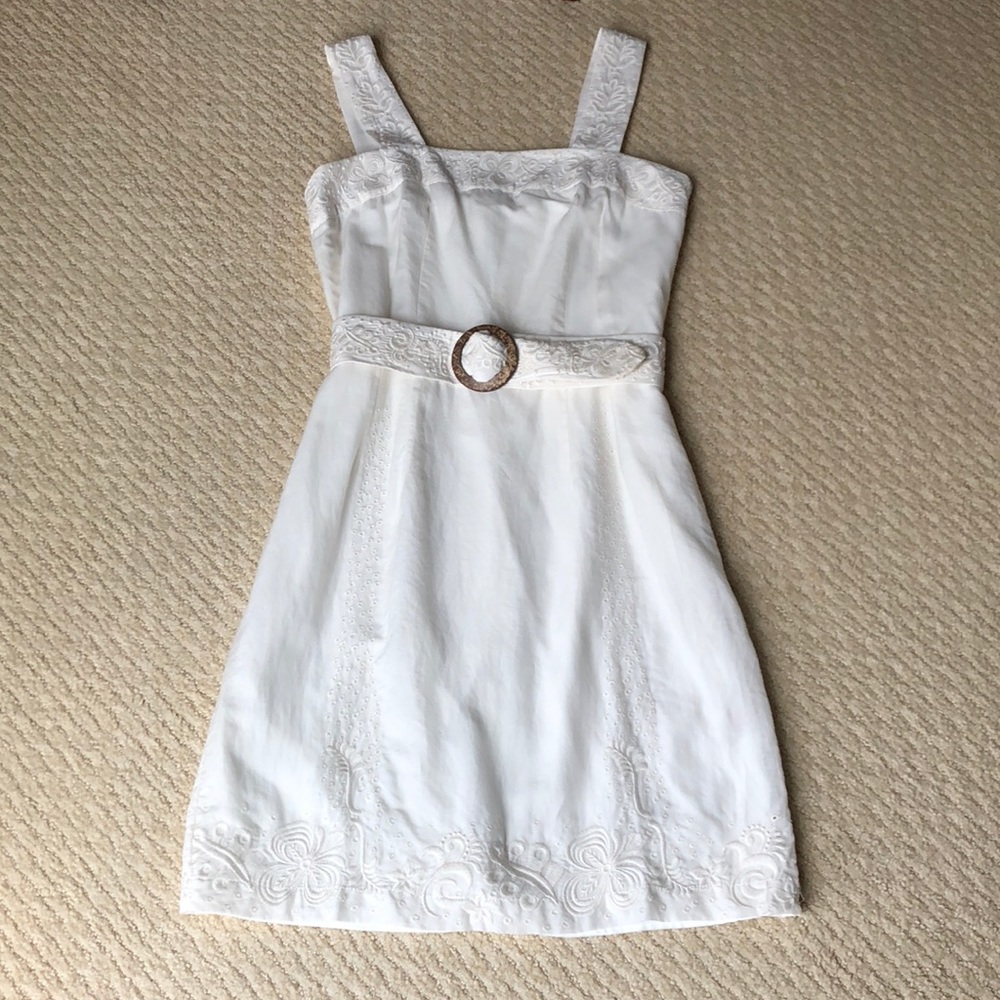 White summer cocktail dress